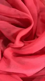 Pink Block Printed Chiffon Saree - Image 7
