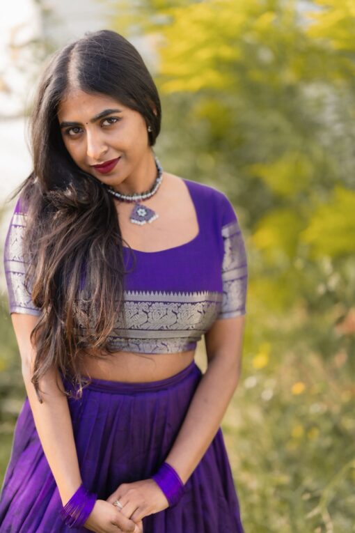 Purple Silk Lehenga Set of 2 - Image 1