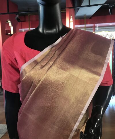 Gold dual shade Tissue Silk Saree