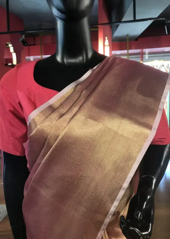 Gold dual shade Tissue Silk Saree