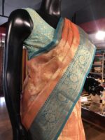 Orange Tissue Silk Saree - Image 2