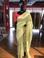 Sea Green Dola Silk Saree - Image 2
