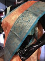 Orange Tissue Silk Saree - Image 3