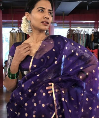 Purple Silk Lehenga Set of 3