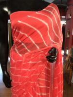 Orange Chiffon Saree - Image 3