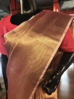 Gold dual shade Tissue Silk Saree - Image 5
