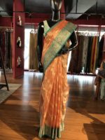 Orange Tissue Silk Saree - Image 4