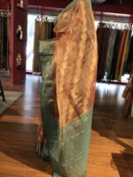 Orange Tissue Silk Saree - Image 5