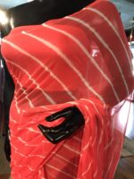 Orange Chiffon Saree - Image 2