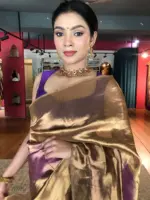 Ombre Purple Tissue Silk Saree