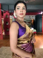 Ombre Purple Tissue Silk Saree - Image 7