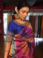 Multicolor Tissue Silk Saree - Image 5