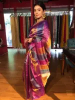 Multicolor Tissue Silk Saree - Image 3