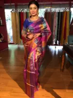 Multicolor Tissue Silk Saree - Image 4
