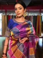 Multicolor Tissue Silk Saree