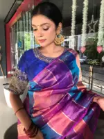 Multicolor Tissue Silk Saree