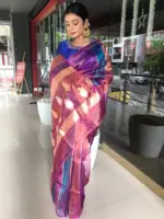 Multicolor Tissue Silk Saree - Image 7