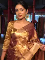 Gold Tissue Silk Saree with Gold Zari Weaves