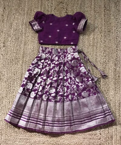 Purple Banarasi Kanchi Lehenga Set