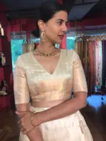 Ivory Silk Lehenga Set of 2
