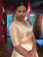 Ivory Silk Lehenga Set of 2 - Image 4