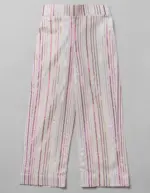 Front view of Pant Ivory Cotton Peplum Set, Suitable for : Birthday Parties