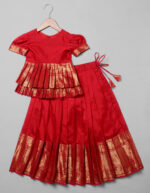 Red Silk Pattu Pavadai Set