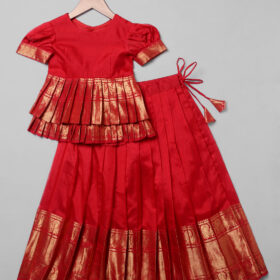 Red Silk Pattu Pavadai Set