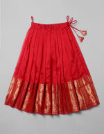 Red Silk Pattu Pavadai Set - Image 4