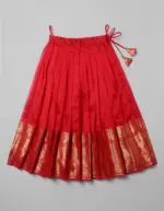Red Silk Pattu Pavadai Set - Image 4
