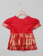 Red Silk Pattu Pavadai Set - Image 2