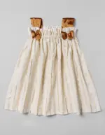 Ivory Cotton Frock with Cute Bows