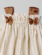 Ivory Cotton Frock with Cute Bows - Image 2