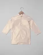 Ivory Cotton Boys Kurta Set - Image 2