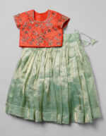 Sea Green Tissue Silk Lehenga Set