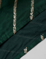 Bottle Green Silk Boys Sherwani with Purple Pant - Image 4