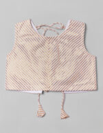 Ivory Cotton Lehenga Set with Sleeveless Top - Image 2