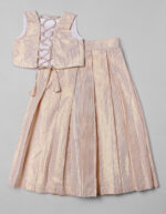 Ivory Cotton Lehenga Set with Sleeveless Top - Image 5