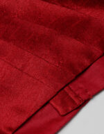 Maroon One Shoulder Silk Top paired with Olive Banarasi Silk Trousers - Image 5
