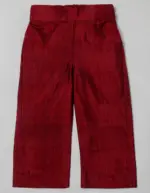 Maroon Silk Girls Peplum Set - Image 3