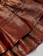Maroon Silk Girls Peplum Set - Image 4