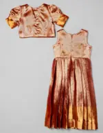 Molten Gold Silk Pattu Pavadai Set - Image 4