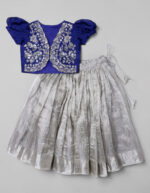 Silver Tissue Lehenga Set for girls