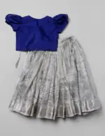 Silver Tissue Lehenga Set for girls - Image 5