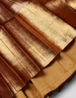 Coffee Brown Silk Pattu Pavadai Set - Image 4