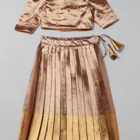 Gold Silk Pattu Pavadai Set