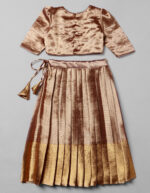 Gold Silk Pattu Pavadai Set - Image 5