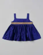 Purple Silk Top with Banarasi Silk Palazzo for Girls - Image 2