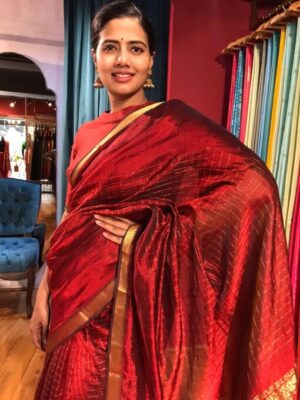 Maroon Mangalagiri silk sarees