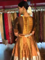 Coffee Brown Silk Blouse - Image 3